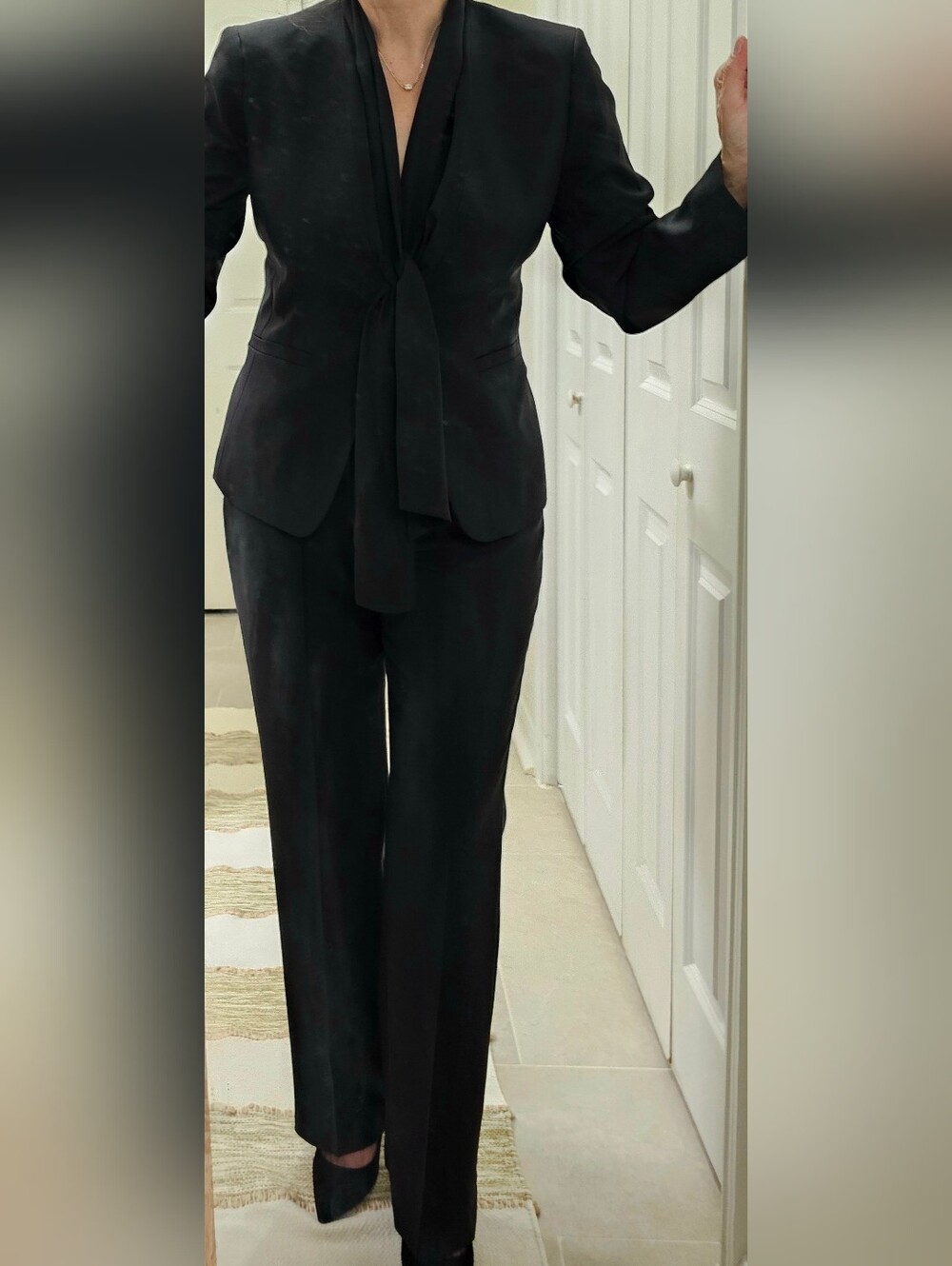 Le Suit Black Tailored Womens Suit Set